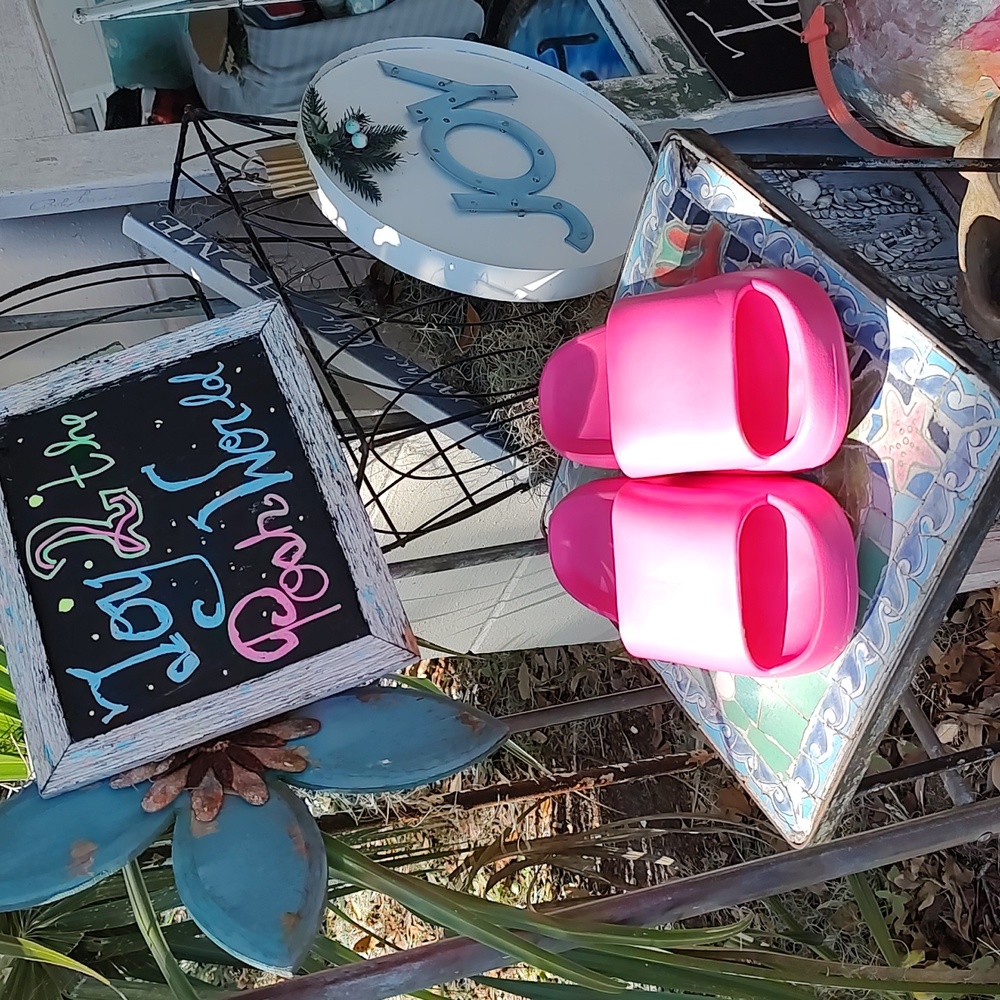 NWT Hot Pink Slides